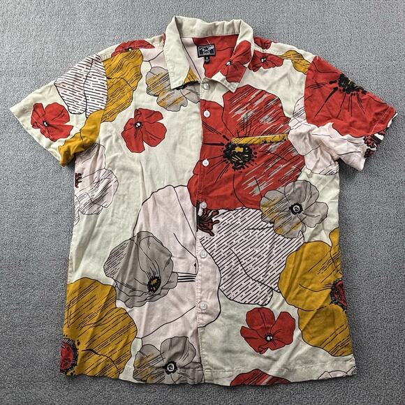Dark Seas Division Shirt Adult Medium Button Up Short Sleeve Graphic Casual Mens - Picture 1 of 14
